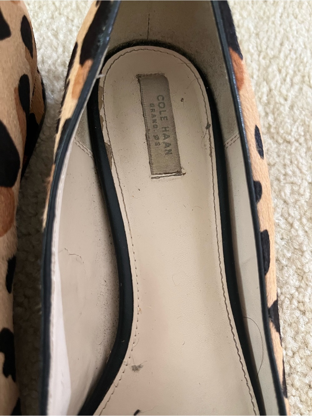 Cole Haan Leopard Print Pointed Toe Flats - Picture 6 of 6